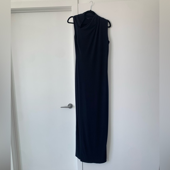 Elie Tahari Jeanie Asymmetric Maxi Dress Blue - Picture 2 of 3